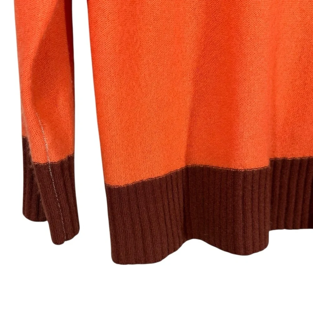 PILCRO from Anthropologie Women's XS Crewneck Sweater Orange Color Block
